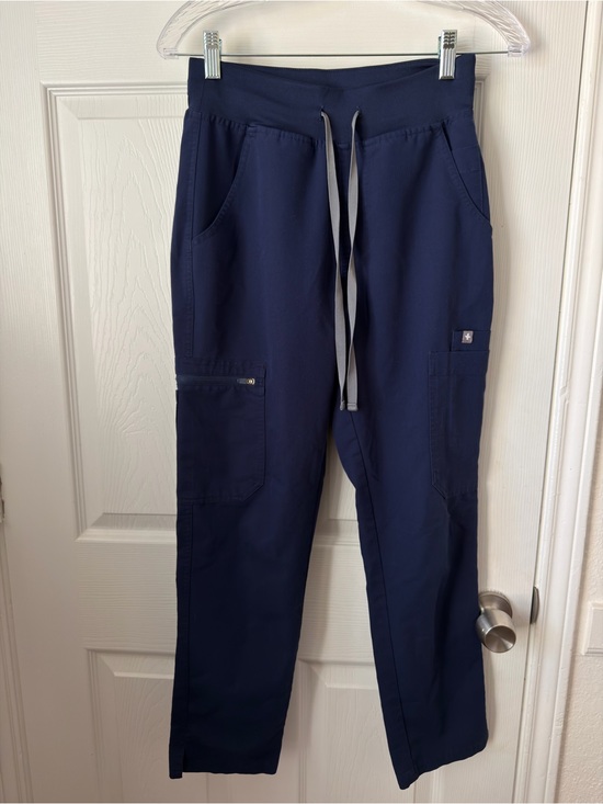 Figs Pants - FIGS Yola Navy Blue High Rise Skinny Scrub Pants XS/P Petite